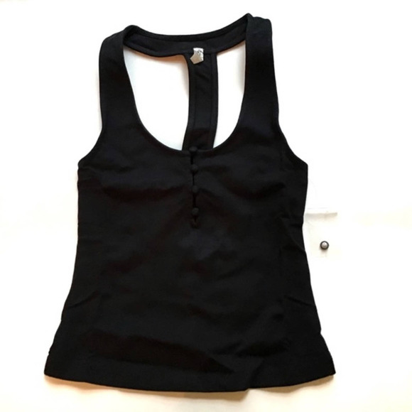 FREE PEOPLE Cami Hang Out Halter Top Black Sz XS NWOT - Picture 5 of 10